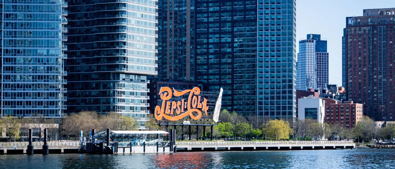 The Pepsi-Cola sign on the Long Island City waterfront in Queens